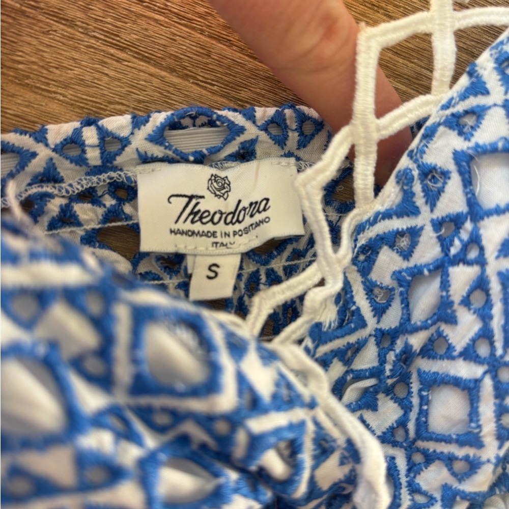 Chic Blue Crochet Maxi Dress - Picture 5 of 5